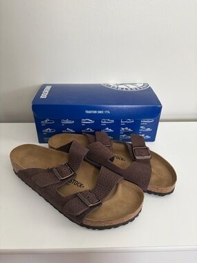Birkenstock Arizona BS Sandal Box in Blue and White